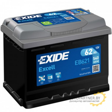Аккумулятор EXIDE Excell 62 а/ч / EB621