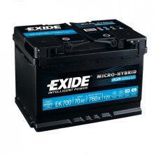 Аккумулятор EXIDE Micro-Hybrid AGM 70 а/ч / EK700