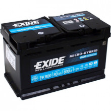Аккумулятор EXIDE Micro-Hybrid AGM 80 а/ч / EK800