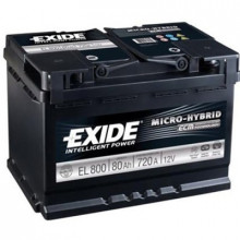 Аккумулятор EXIDE Micro-hybrid ECM 80 а/ч / EL800