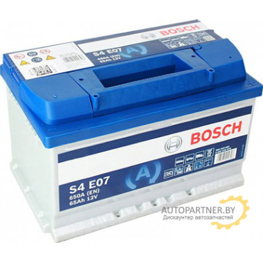 Аккумулятор BOSCH S4 Silver E07 65 А/ч / 0092S4E070