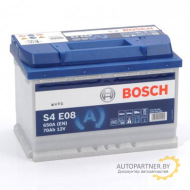 Аккумулятор BOSCH S4 Silver E08 70 А/ч / 0092S4E081
