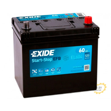 Аккумулятор EXIDE 60 A/ч / EL604