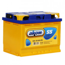 Аккумулятор AKOM 6СТ-55 Евро 55 А/ч / 6СТ55VL0