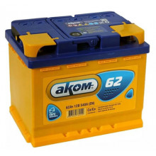 Аккумулятор AKOM 6СТ-62 Евро 62 А/ч / 6СТ62VL0