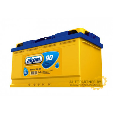 Аккумулятор AKOM 6СТ-90 Евро 90 А/ч / 6СТ90VL0
