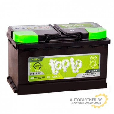 Аккумулятор TOPLA AGM (R+) 80 А/ч / 114080