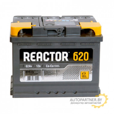 Аккумулятор AKOM 6СТ-62 Реактор Евро 62 А/ч / 6СТ62VL0REACTOR