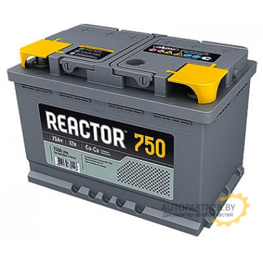 Аккумулятор AKOM 6СТ-75 Реактор Рус 75 А/ч / 6СТ75VL1REACTOR