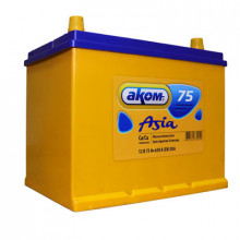 Аккумулятор AKOM Asia 75 Рус 75 А/ч / 6СТ75VL1ASIA
