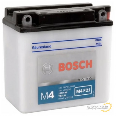Аккумулятор BOSCH FP M4F 12V 7AH 40A / 0092M4F210