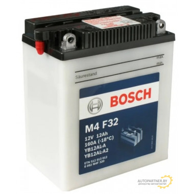 Аккумулятор BOSCH FP M4F 12V 12AH 160A / 0092M4F320