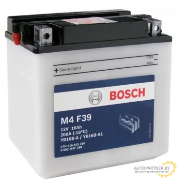 Аккумулятор BOSCH FP M4F 12V 16AH 200A / 0092M4F390