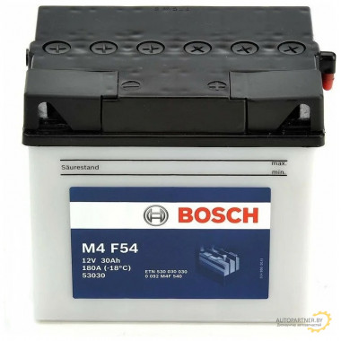 Аккумулятор BOSCH FP M4F 12V 30AH 180A / 0092M4F540