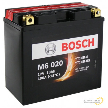 Аккумулятор BOSCH AGM M6 12V 12AH 190A / 0092M60200