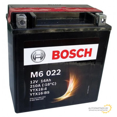 Аккумулятор BOSCH AGM M6 12V 14AH 220A / 0092M60220