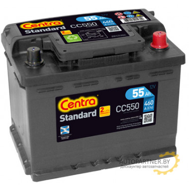 Аккумулятор Centra 12V 55Ah 460A ETN 0(R+) B13 / CC550