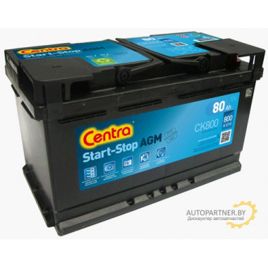 Аккумулятор Centra AGM 12V 80Ah 800A ETN 0(R+) B13 / CK800