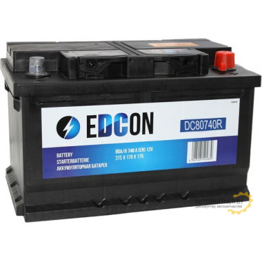 Аккумулятор EDCON 80Ah 740A / DC80740R1