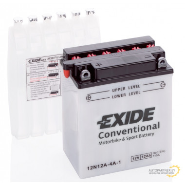 Аккумулятор EXIDE 12V 12AH 115A (JIS) / 12N12A4A1