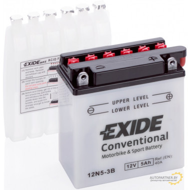 Аккумулятор EXIDE 12V 5AH 40A (JIS) / 12N53B