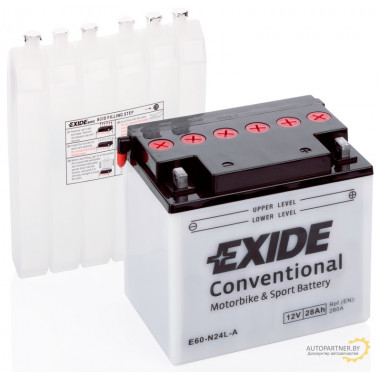 Аккумулятор EXIDE 12 V 28 AH 280 A ETN 0 B0 / E60N24LA