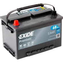 Аккумулятор EXIDE 12V 68AH 650A ETN 1(L+) B13 / EA681