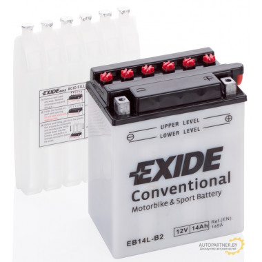 Аккумулятор EXIDE 12 V 14 AH 145 A ETN 0 B0 / EB14LB2