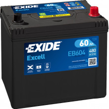Аккумулятор EXIDE 12V 60AH 480A ETN 0(R+) KOREAN B1 / EB604