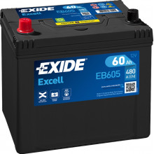Аккумулятор EXIDE 12V 60AH 480A ETN 1(L+) B0 / EB605