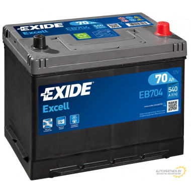 Аккумулятор EXIDE 12V 70AH 540A ETN 0(R+) B9 / EB704