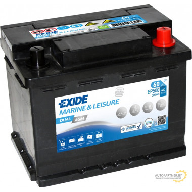 Аккумулятор EXIDE AGM 12 V 60 AH 680 A ETN 0 B13 / EP500