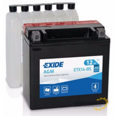 Аккумулятор EXIDE AGM 12 V 12 AH 200 A ETN 1 B0 / ETX14BS