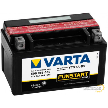 Аккумулятор VARTA AGM 12V 6Ah 50A / 506015005