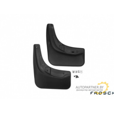 Брызговики задние FROSCH VW Tiguan 2007-2017 (внедорожник) полиуретановые в пакете 2шт / NLF.51.21.E13