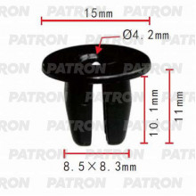 Фиксатор пластиковый PATRON Lexus,Mitsubishi,Nissan,Subaru,Toyota / P37-0001