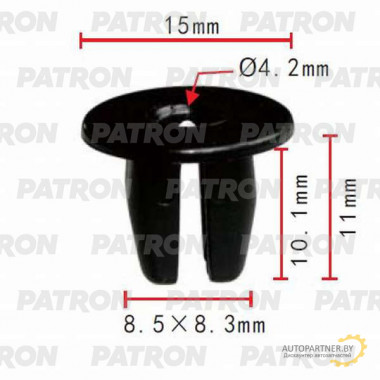 Фиксатор пластиковый PATRON Lexus,Mitsubishi,Nissan,Subaru,Toyota / P37-0001