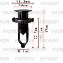 Клипса пластмассовая PATRON Lexus, Toyota / P37-0006