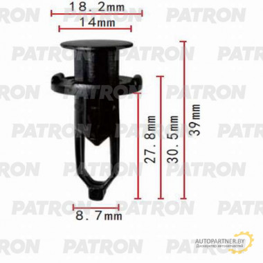 Клипса пластмассовая PATRON Lexus, Toyota / P37-0006