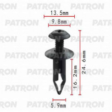 Клипса пластмассовая PATRON GM, Infiniti, Nissan / P37-0010