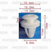 Клипса пластмассовая PATRON Lexus, Mitsubishi, Subaru, Toyota / P37-0011