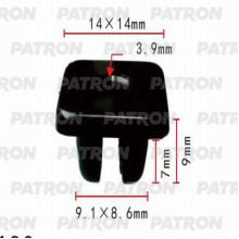 Фиксатор пластиковый PATRON Lexus, Toyota, Универсальный. 10х10 / P37-0016