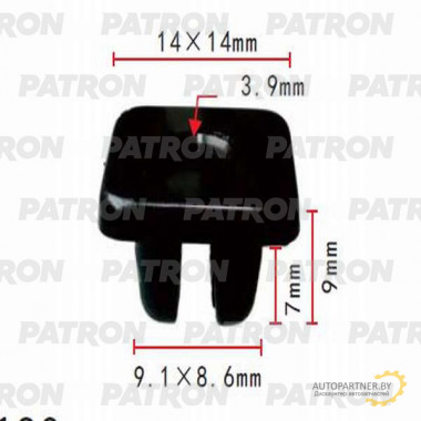 Фиксатор пластиковый PATRON Lexus, Toyota, Универсальный. 10х10 / P37-0016