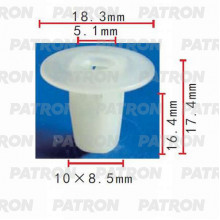 Фиксатор пластиковый PATRON Lexus, Toyota / P37-0017