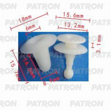 Клипса пластмассовая PATRON Isuzu, Lexus, Mazda, Toyota / P37-0018