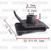 Клипса пластмассовая PATRON GM, Lexus, Mazda, Toyota / P37-0020