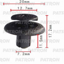 Клипса пластмассовая PATRON Lexus, Toyota / P37-0021