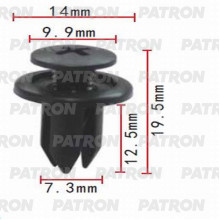 Клипса пластмассовая PATRON Acura, Chevrolet, Daewoo, GM, Honda, Mazda, Subaru / P37-0029