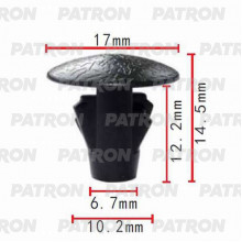 Клипса пластмассовая PATRON Lexus, Toyota / P37-0030