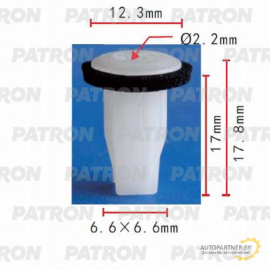 Клипса пластмассовая PATRON Lexus, Toyota / P37-0033